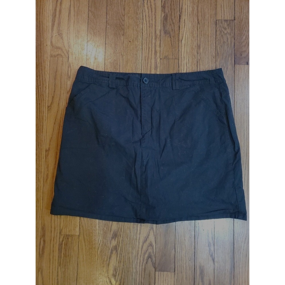 White Stag Womens Black Stretch casual Skort Skirt Shorts Sz 14 Just‎ above knee